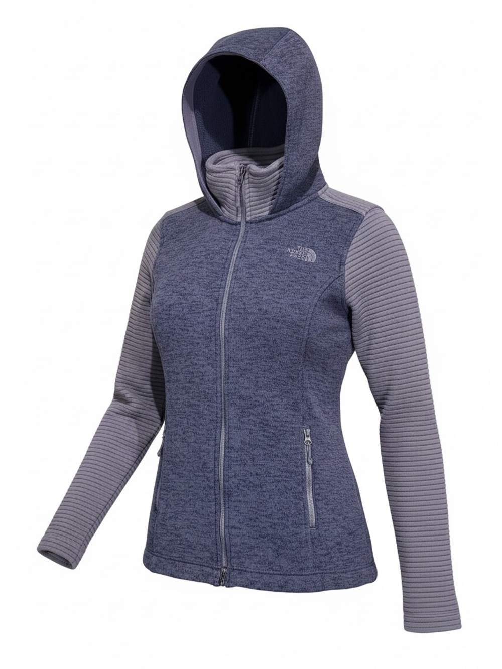 The North Face Gray Full Zip Fleece Hoodie Small